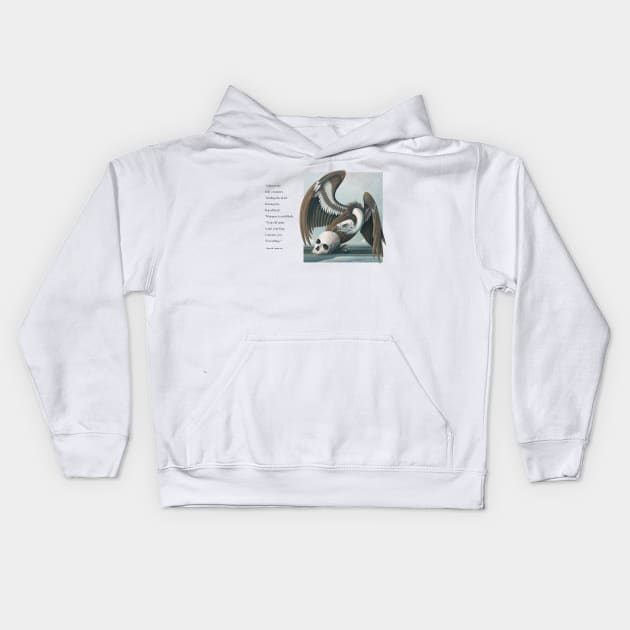 Vulture (Light Background) Kids Hoodie by Cryptonaturalist
